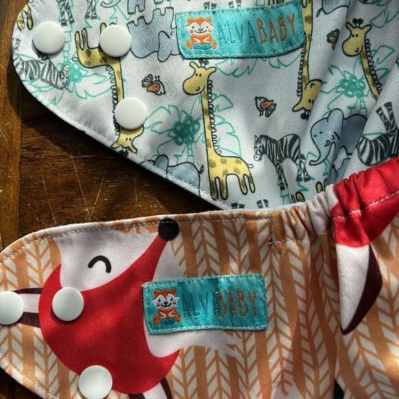 Alva Baby Reusable Cloth Diapers Adjustable 12 total Boys - Picture 6 of 8